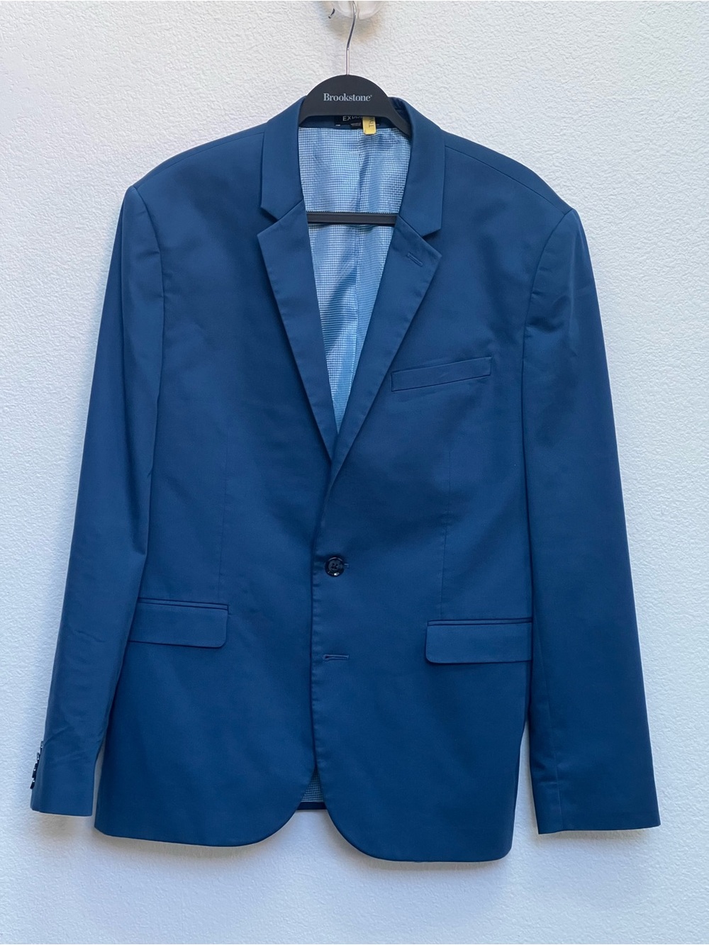 Express Men's Blue Single-Breasted Blazer 42R, slim